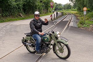 Oldtimer Motorrad auf Zeche Nachtigall