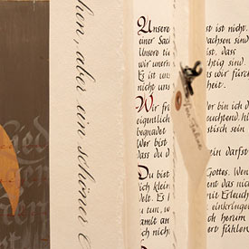 Kalligraphie mit Brief und Siegel