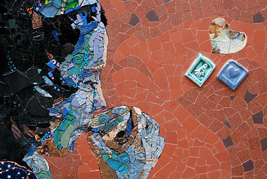 Mosaik Boden mit Porträt