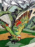 Papagei Mosaik Carole Choucair Oueijan
