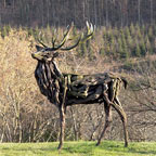 Treibholzskulptur Hirsch