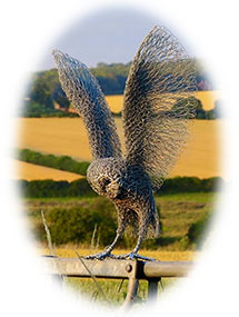 Drahtskulptur Eule