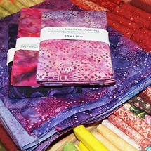 Stoffe, Taschen und Quilts