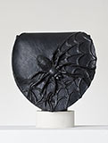 Handtasche Leder schwarz mit Spinnen-Motiv