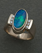 Silberring Opal