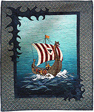 Textilkunst Wikingerschiff