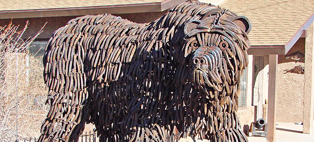 Bär Stahlskulptur