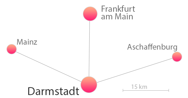 Anfahrtskizze Darmstadt