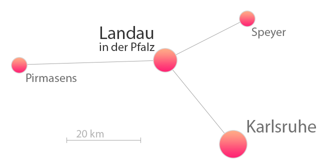 Anfahrtskizze Landau in der Pfalz
