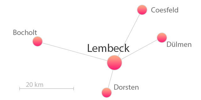 Anfahrtskizze FineArts Schloss Lembeck