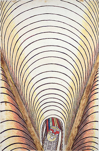 Martín Ramírez (1895-1963) Untitled (Train and Tunnel), um 1954. 