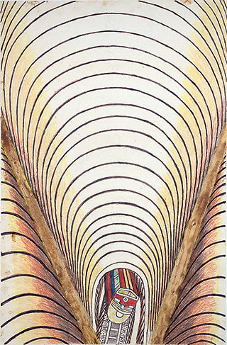Martín Ramírez (1895-1963) Untitled (Train and Tunnel), um 1954.