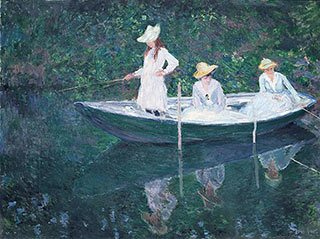 Claude Monet. En norvégienne (Die Barke in Giverny), um 1887