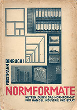 Plakat „NORMFORMATE DINBUCH 1", Walter Porstmann, 1922