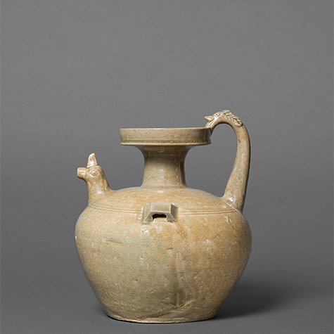 Hühnerkopfkanne, Proto-Seladon, China.